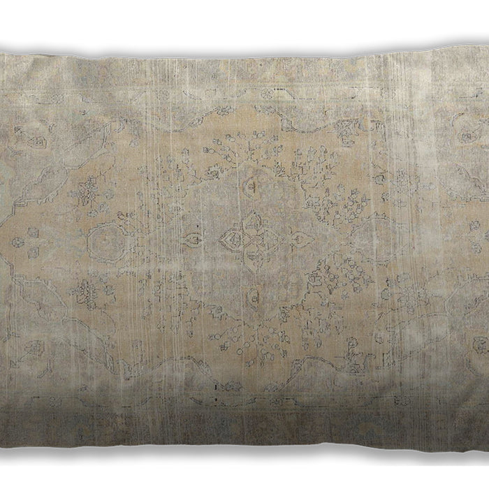 Traditional Classic Rectangular Vanilla Gold Lumbar Throw Pillow, 13 inch by 19 inch, lbtr4259