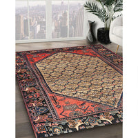 Traditional Orange Salmon Pink Persian Rug, tr425