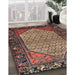 Traditional Orange Salmon Pink Persian Rug in Family Room, tr425