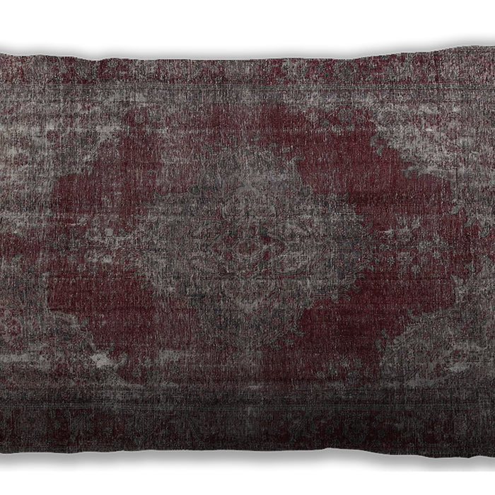Traditional Classic Rectangular Dark Brown Lumbar Throw Pillow, 13 inch by 19 inch, lbtr4261
