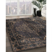 Traditional Charcoal Black Persian Rug, tr4263