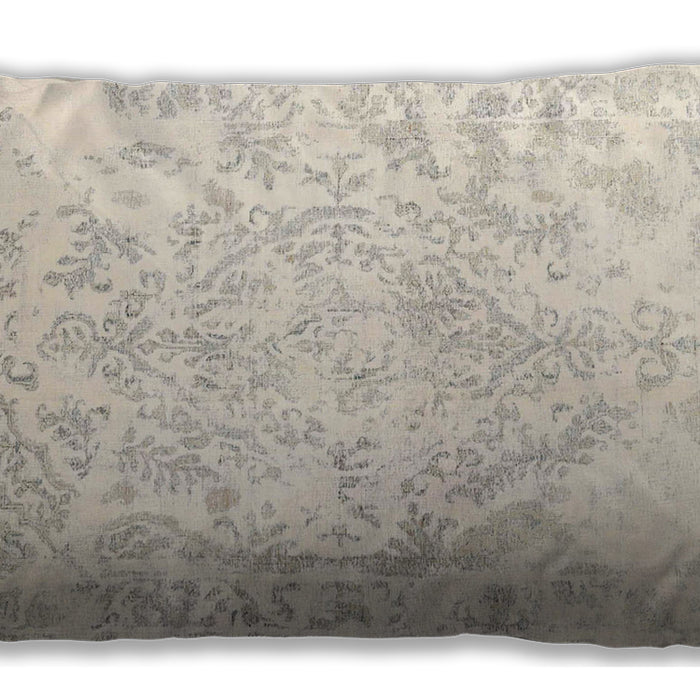 Traditional Classic Rectangular Desert Sand Beige Lumbar Throw Pillow, 13 inch by 19 inch, lbtr4264