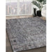 Machine Washable Traditional Dark Gray Rug in a Family Room, wshtr4266