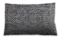 Traditional Classic Rectangular Dark Gray Lumbar Throw Pillow, 13 inch by 19 inch, lbtr4266