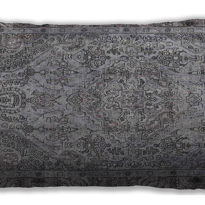 Traditional Classic Rectangular Dark Gray Lumbar Throw Pillow, 13 inch by 19 inch, lbtr4266
