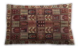 Traditional Classic Rectangular Saffron Red Lumbar Throw Pillow, 13 inch by 19 inch, lbtr426