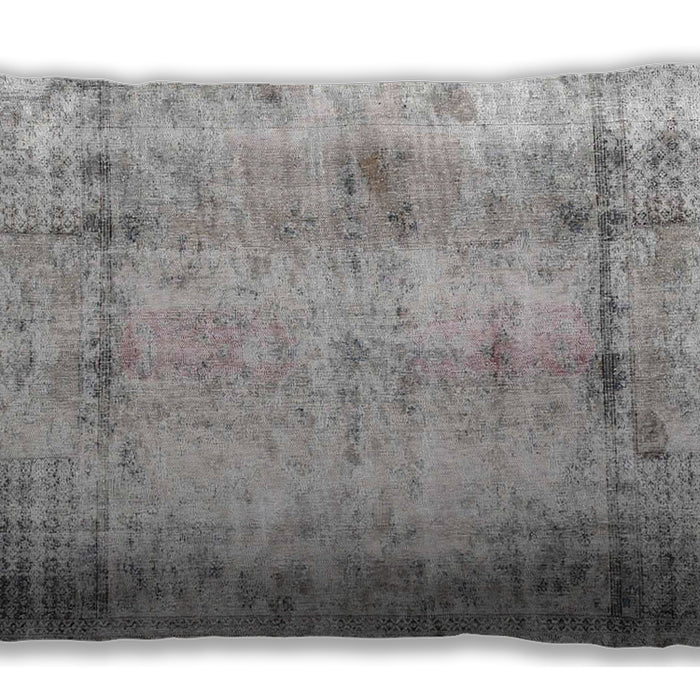 Traditional Classic Rectangular Gunmetal Gray Lumbar Throw Pillow, 13 inch by 19 inch, lbtr4271