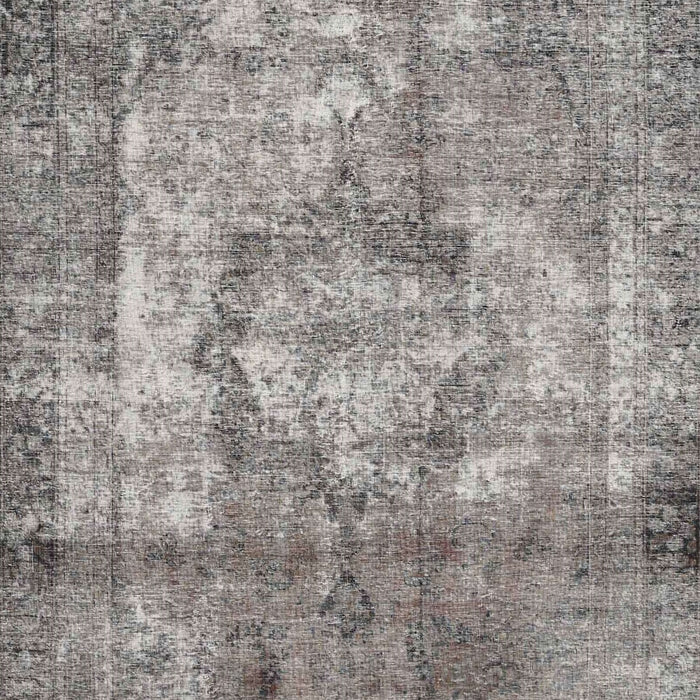 Machine Washable Traditional Dark Gray Rug, wshtr4272