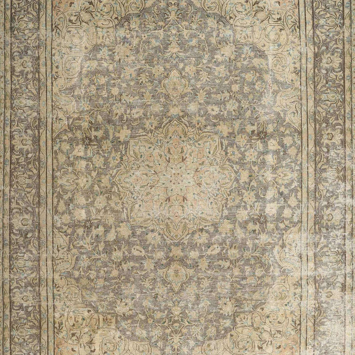 Machine Washable Traditional Dark Almond Brown Rug, wshtr4273