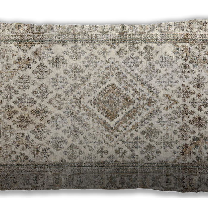 Traditional Classic Rectangular Wheat Beige Lumbar Throw Pillow, 13 inch by 19 inch, lbtr4275