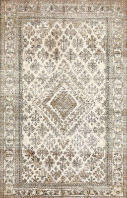 Machine Washable Traditional Wheat Beige Rug, wshtr4275