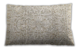 Traditional Classic Rectangular Tan Brown Lumbar Throw Pillow, 13 inch by 19 inch, lbtr4276