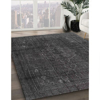 Traditional Carbon Gray Persian Rug, tr4277