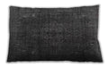 Traditional Classic Rectangular Carbon Gray Lumbar Throw Pillow, 13 inch by 19 inch, lbtr4277