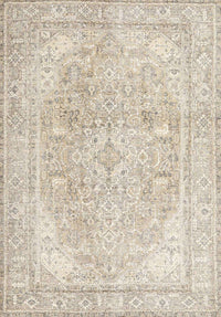 Machine Washable Traditional Light French Beige Brown Rug, wshtr4278