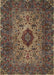 Machine Washable Traditional Dark Almond Brown Rug, wshtr427