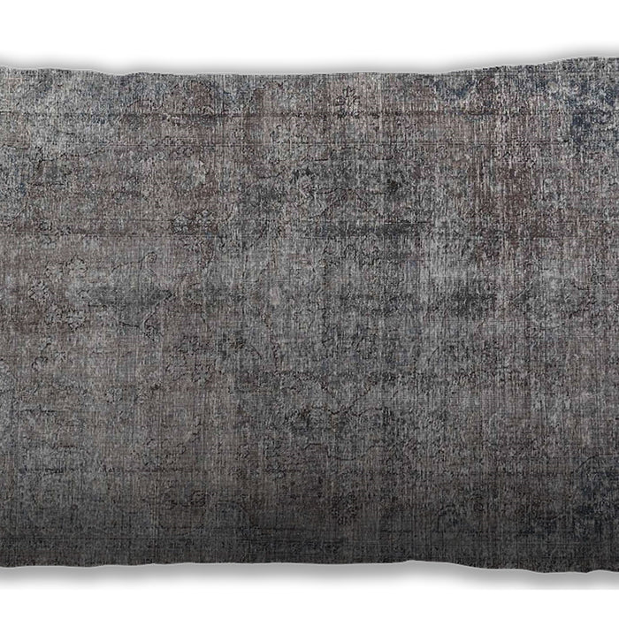 Traditional Classic Rectangular Dark Gray Lumbar Throw Pillow, 13 inch by 19 inch, lbtr4280