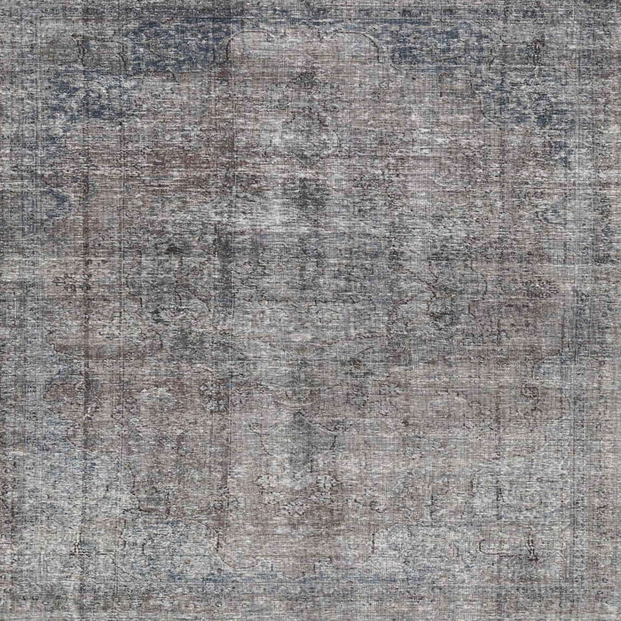 Square Traditional Dark Gray Persian Rug, tr4280