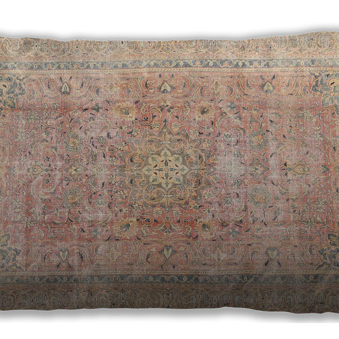 Traditional Classic Rectangular Brown Lumbar Throw Pillow, 13 inch by 19 inch, lbtr4281
