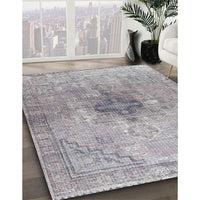 Traditional Platinum Silver Gray Persian Rug, tr4283