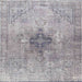 Square Traditional Platinum Silver Gray Persian Rug, tr4283