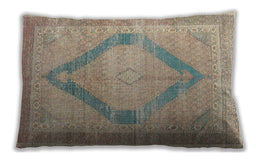 Traditional Classic Rectangular Dark Almond Brown Lumbar Throw Pillow, 13 inch by 19 inch, lbtr4284