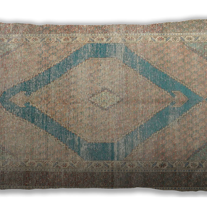 Traditional Classic Rectangular Dark Almond Brown Lumbar Throw Pillow, 13 inch by 19 inch, lbtr4284