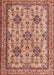 Machine Washable Traditional Sandy Brown Rug, wshtr4287