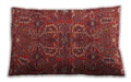 Traditional Classic Rectangular Rust Pink Lumbar Throw Pillow, 13 inch by 19 inch, lbtr4288