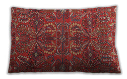 Traditional Classic Rectangular Rust Pink Lumbar Throw Pillow, 13 inch by 19 inch, lbtr4288