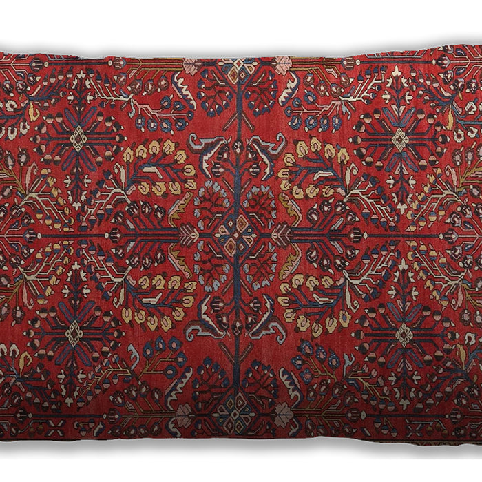 Traditional Classic Rectangular Rust Pink Lumbar Throw Pillow, 13 inch by 19 inch, lbtr4288