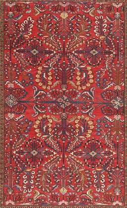 Machine Washable Traditional Rust Pink Rug, wshtr4288