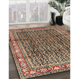Traditional Red Persian Rug in Family Room, tr428