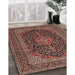 Machine Washable Traditional Orange Salmon Pink Rug in a Family Room, wshtr4291