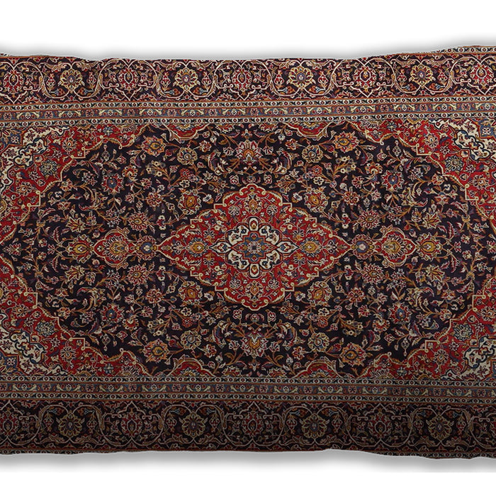 Traditional Classic Rectangular Orange Salmon Pink Lumbar Throw Pillow, 13 inch by 19 inch, lbtr4291