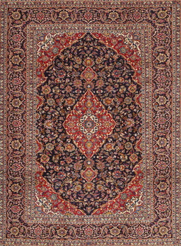 Machine Washable Traditional Orange Salmon Pink Rug, wshtr4291