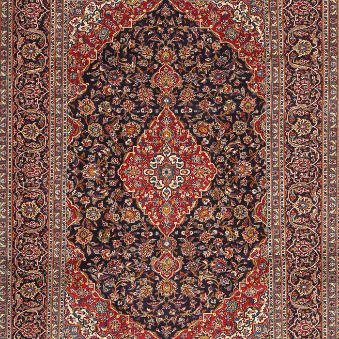 Traditional Orange Salmon Pink Medallion Rug, tr4291