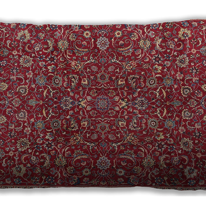 Traditional Classic Rectangular Orange Salmon Pink Lumbar Throw Pillow, 13 inch by 19 inch, lbtr4292