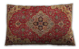Traditional Classic Rectangular Peru Brown Lumbar Throw Pillow, 13 inch by 19 inch, lbtr4293