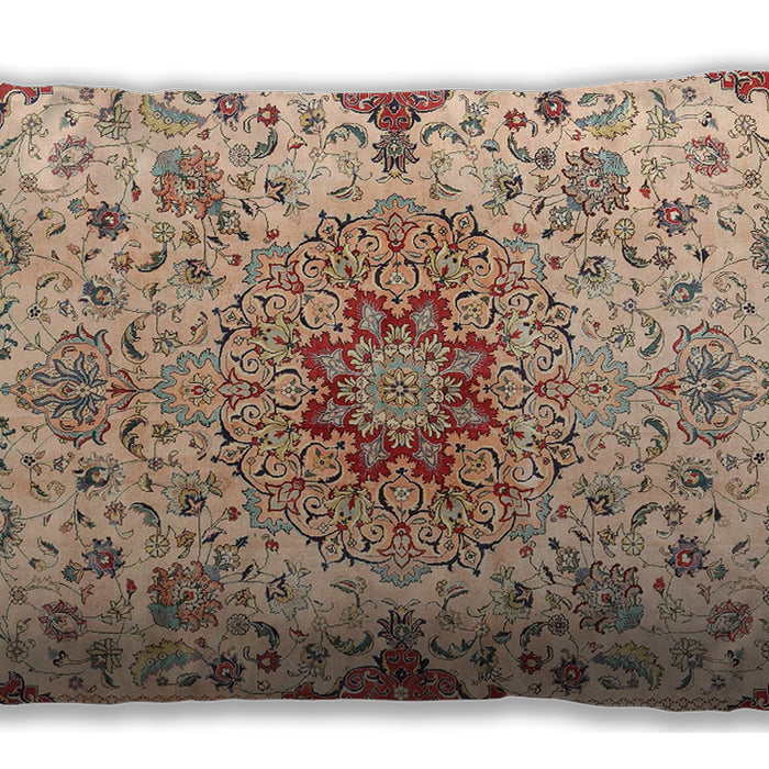 Traditional Classic Rectangular Petra Gold Brown Lumbar Throw Pillow, 13 inch by 19 inch, lbtr4294