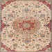 Square Traditional Gold Brown Persian Rug, tr4294