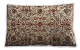 Traditional Classic Rectangular Sienna Brown Lumbar Throw Pillow, 13 inch by 19 inch, lbtr4295