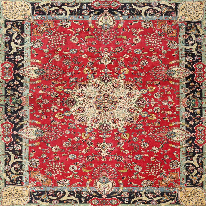 Square Traditional Camel Brown Persian Rug, tr4296