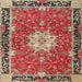 Square Traditional Camel Brown Persian Rug, tr4296