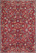 Machine Washable Traditional Orange Salmon Pink Rug, wshtr4297