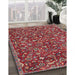 Traditional Orange Salmon Pink Persian Rug in Family Room, tr4297