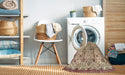 Machine Washable Traditional Sienna Brown Rug in a Washing Machine, wshtr4298