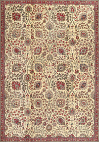 Machine Washable Traditional Sienna Brown Rug, wshtr4298