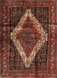 Machine Washable Traditional Sienna Brown Rug, wshtr42