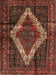 Machine Washable Traditional Sienna Brown Rug, wshtr42